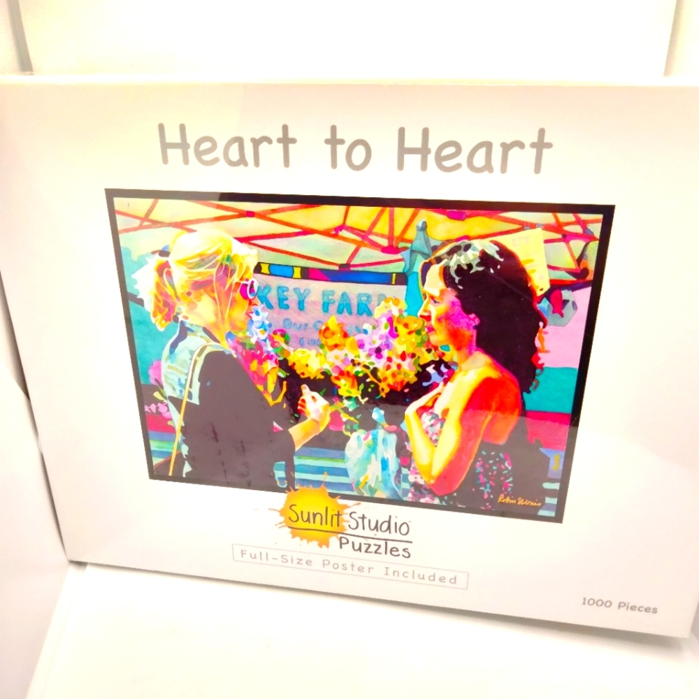 Sunlit Studio Heart to Heart Puzzle 1000 Pieces 29 x 20 + Poster Robin St Louis